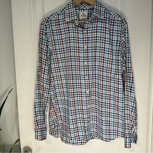 Ben Sherman Red, Blue, and Green Plaid Shirt